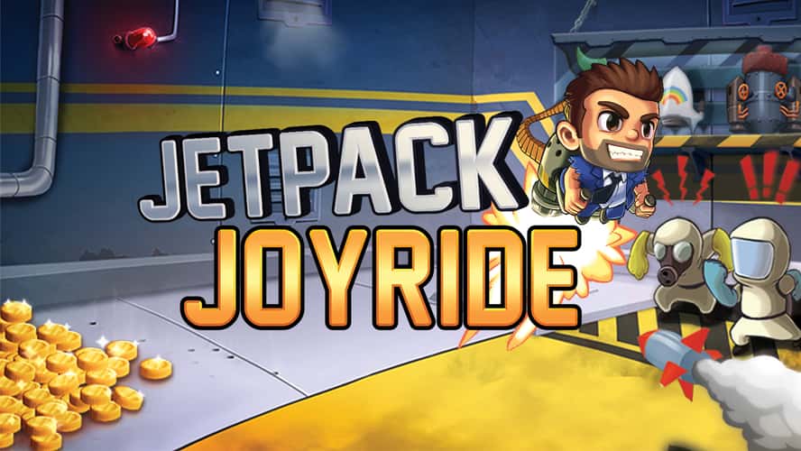 Jetpack Joyride flying action screenshot